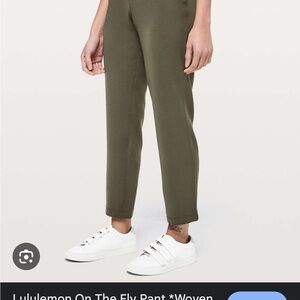 Lululemon On The Fly Pants Army Green Leggings Align Studio